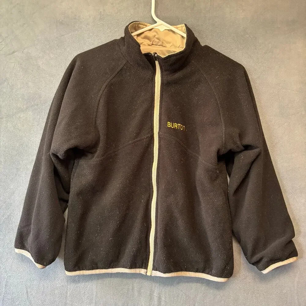 Vintage Burton Reversible Jacket Kids Windbreaker Skater Snowboard Surf Fleece